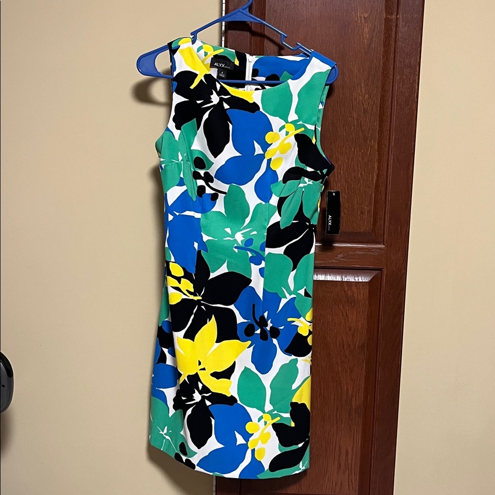 Vibrant Floral Print Dress new with tags